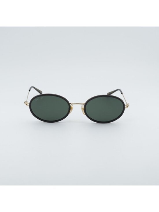 Gucci GG1980S 001 Sunglasses Transparent Dark Grey/Gold Oval Frame main image 8